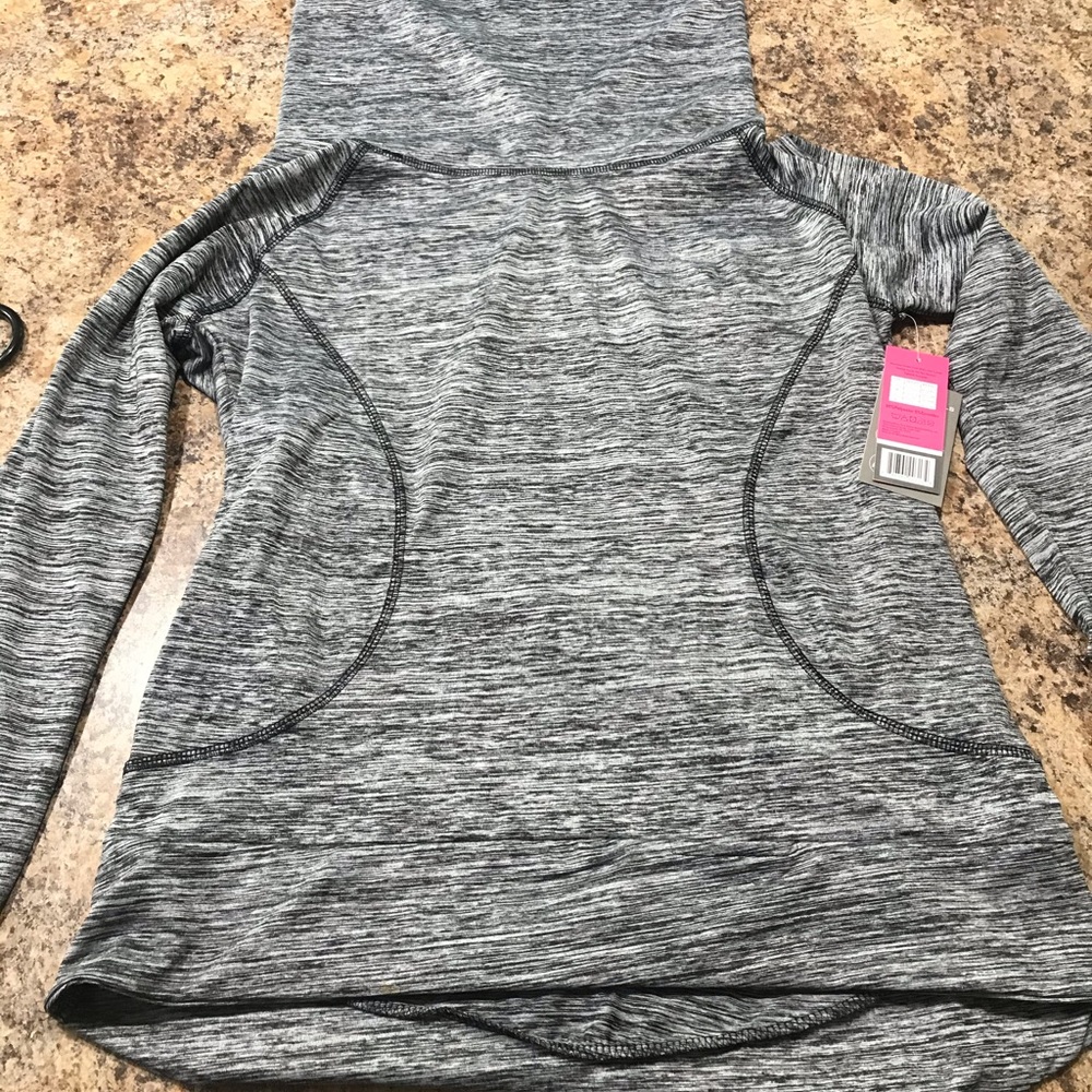 Long sleeved athletic top.